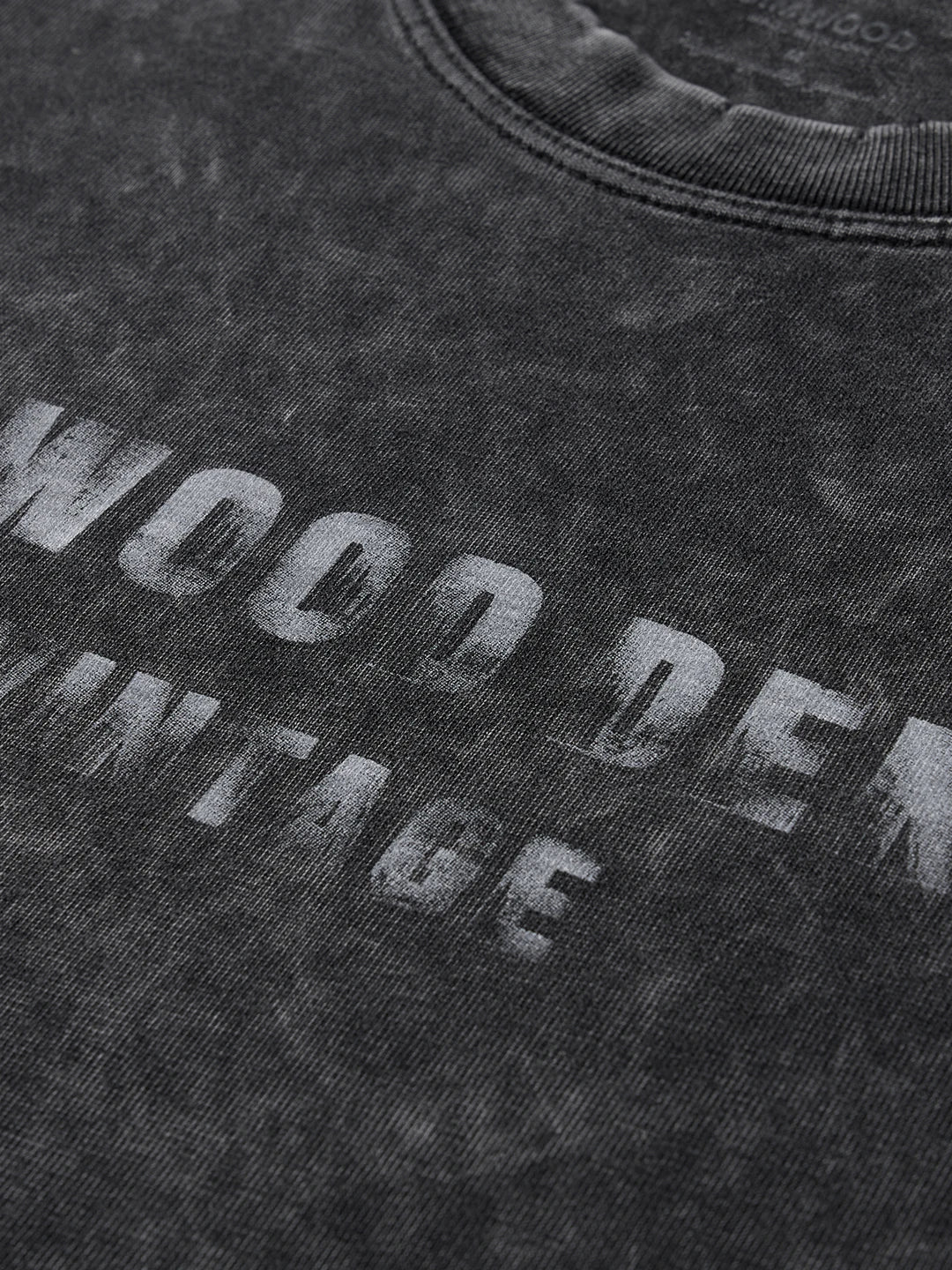 Vintage Snow Wash Distressed Print T-Shirt