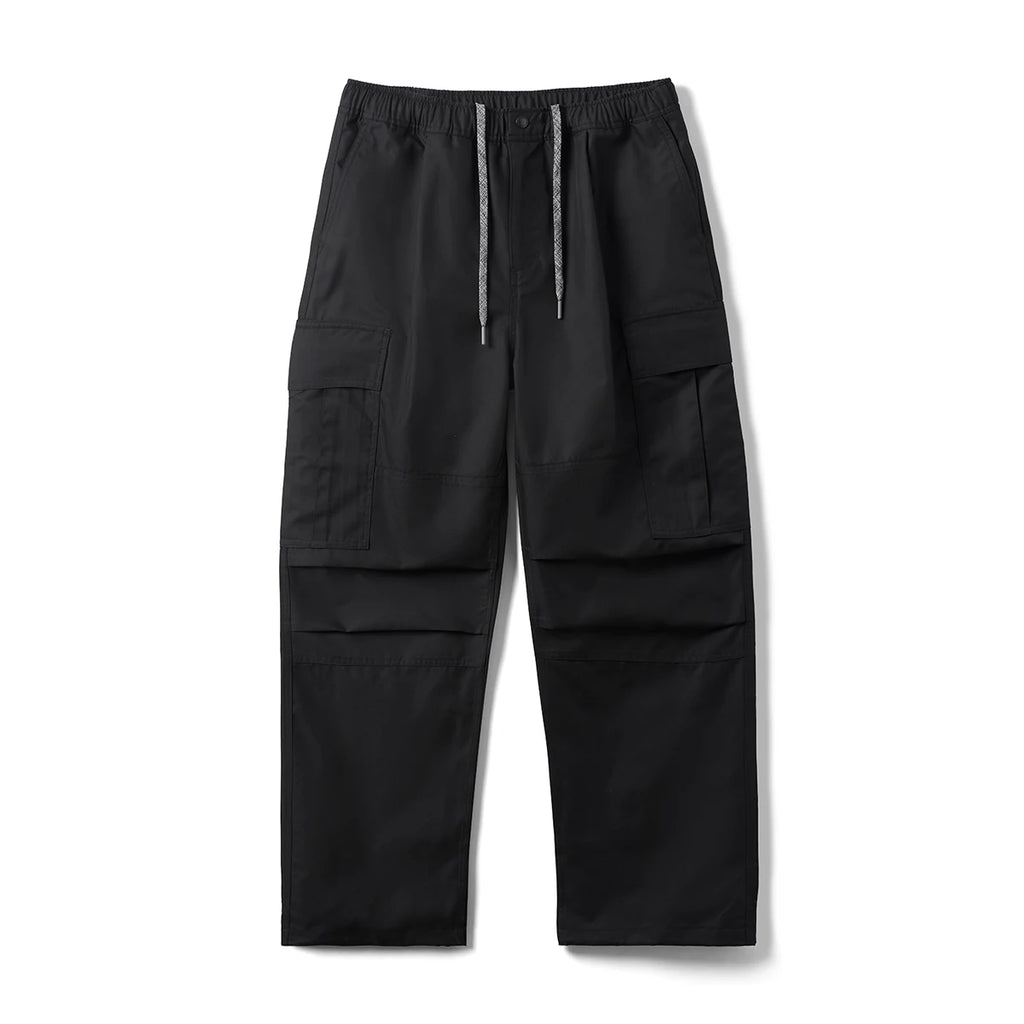 Drawstring Cargo Parachute Pants