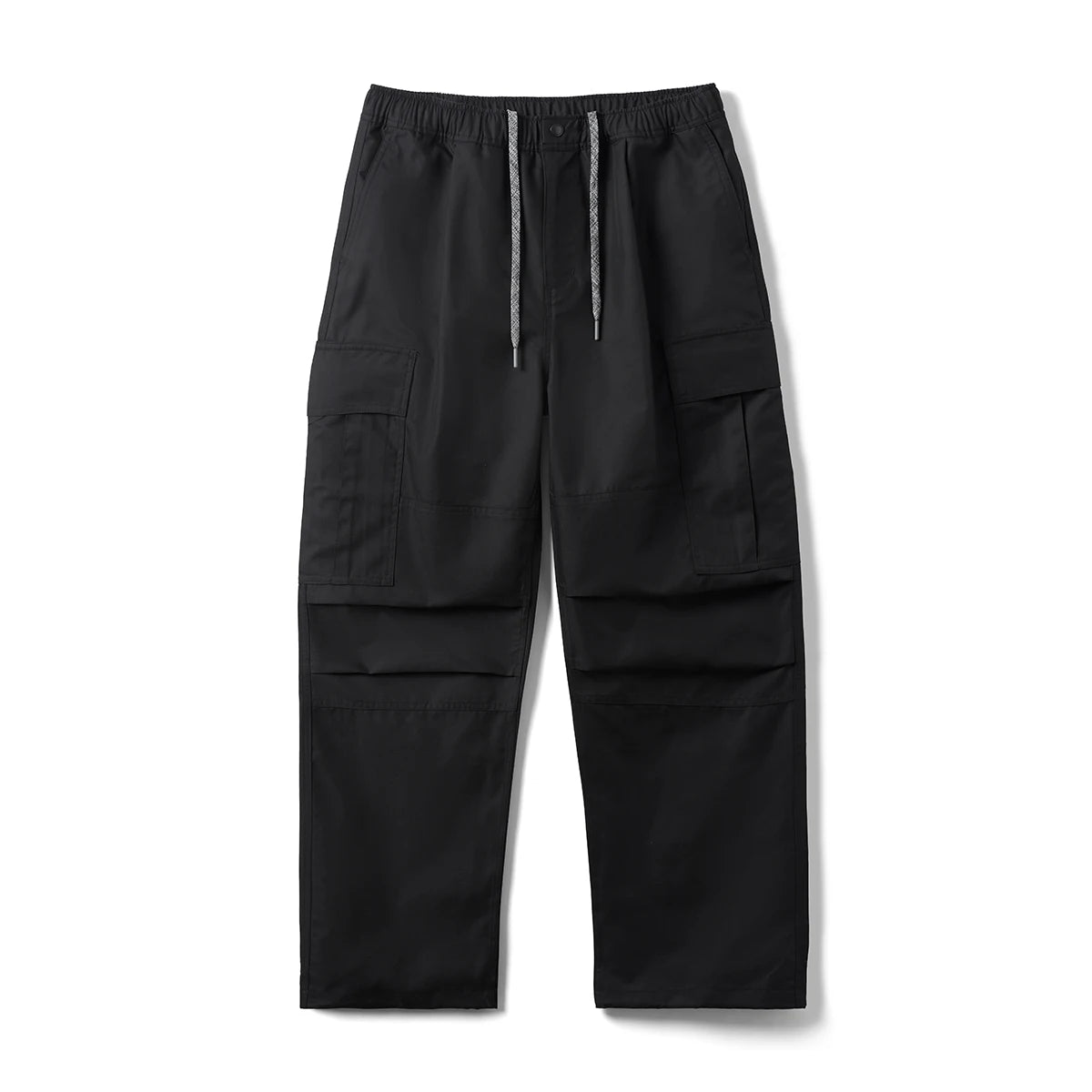 Drawstring Cargo Parachute Pants