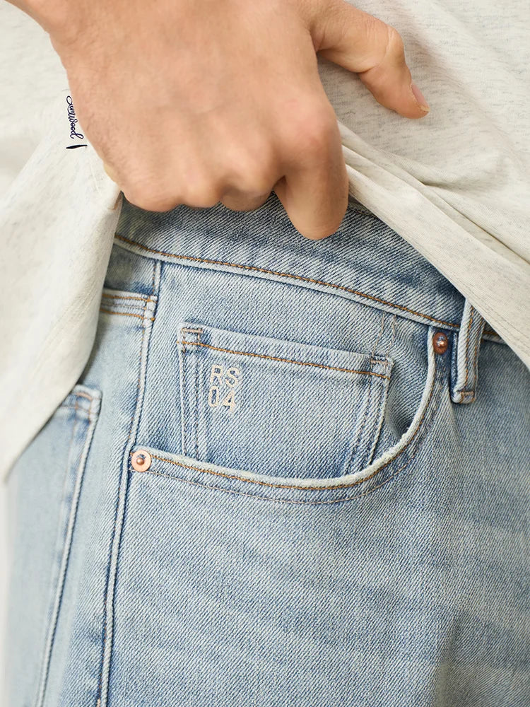 Vintage Washed Elastic Jeans
