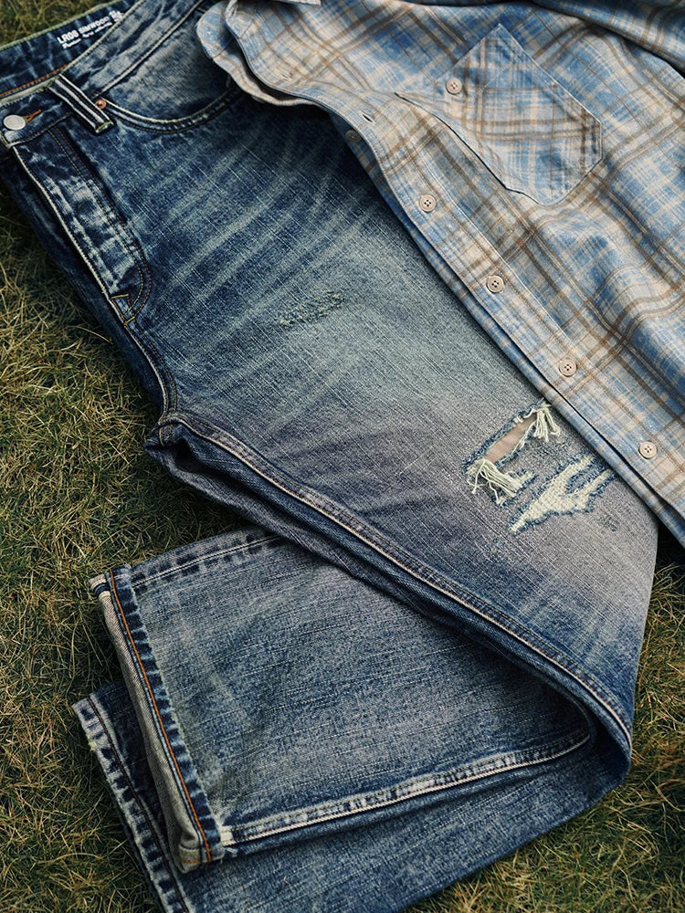 Distressed Selvedge Jeans