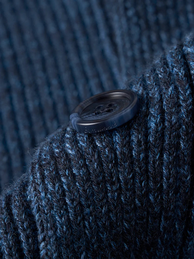 7-Gauge Vintage Shawl Collar Cardigan