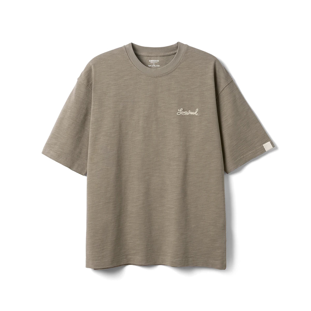 Heavyweight Slub Cotton Embroidered T-Shirt