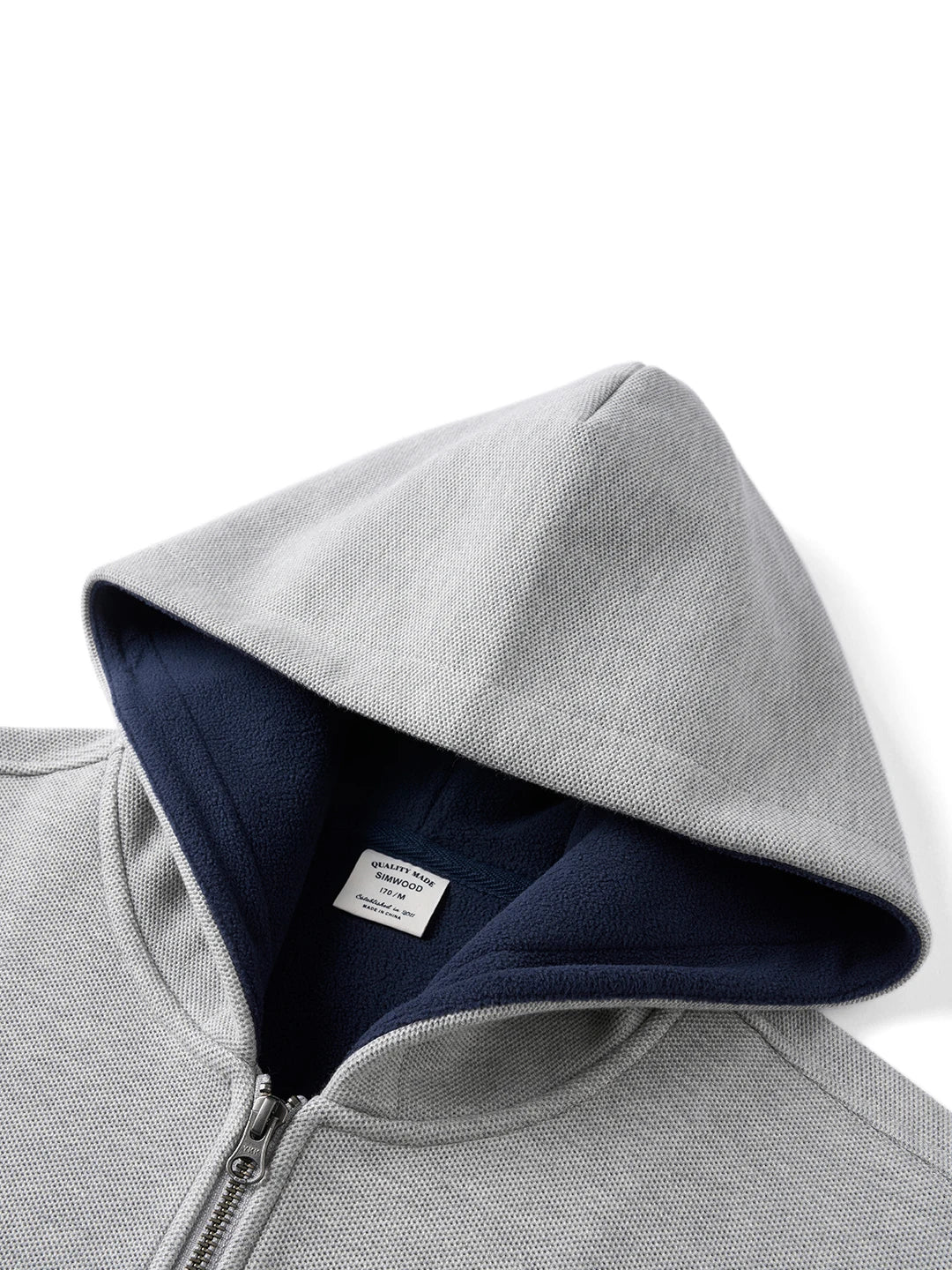 Pique Fleece-Lined Warm Hoodie