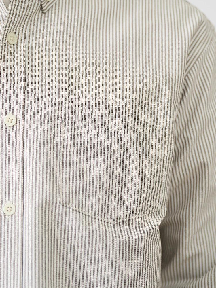 Vintage Vertical Striped Oxford Shirt