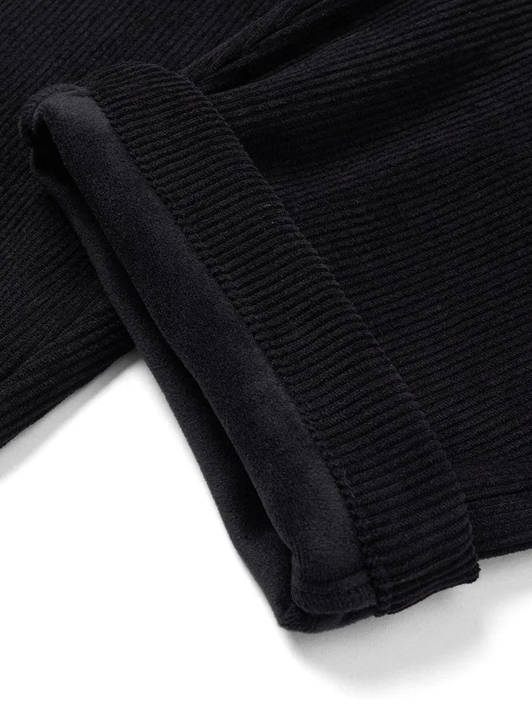 Fleece Lined Corduroy Cargo Pants