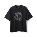 Vintage Letter Print Raw Hem T-Shirt