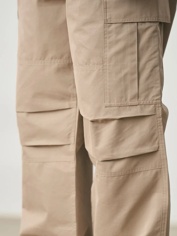 Drawstring Cargo Parachute Pants