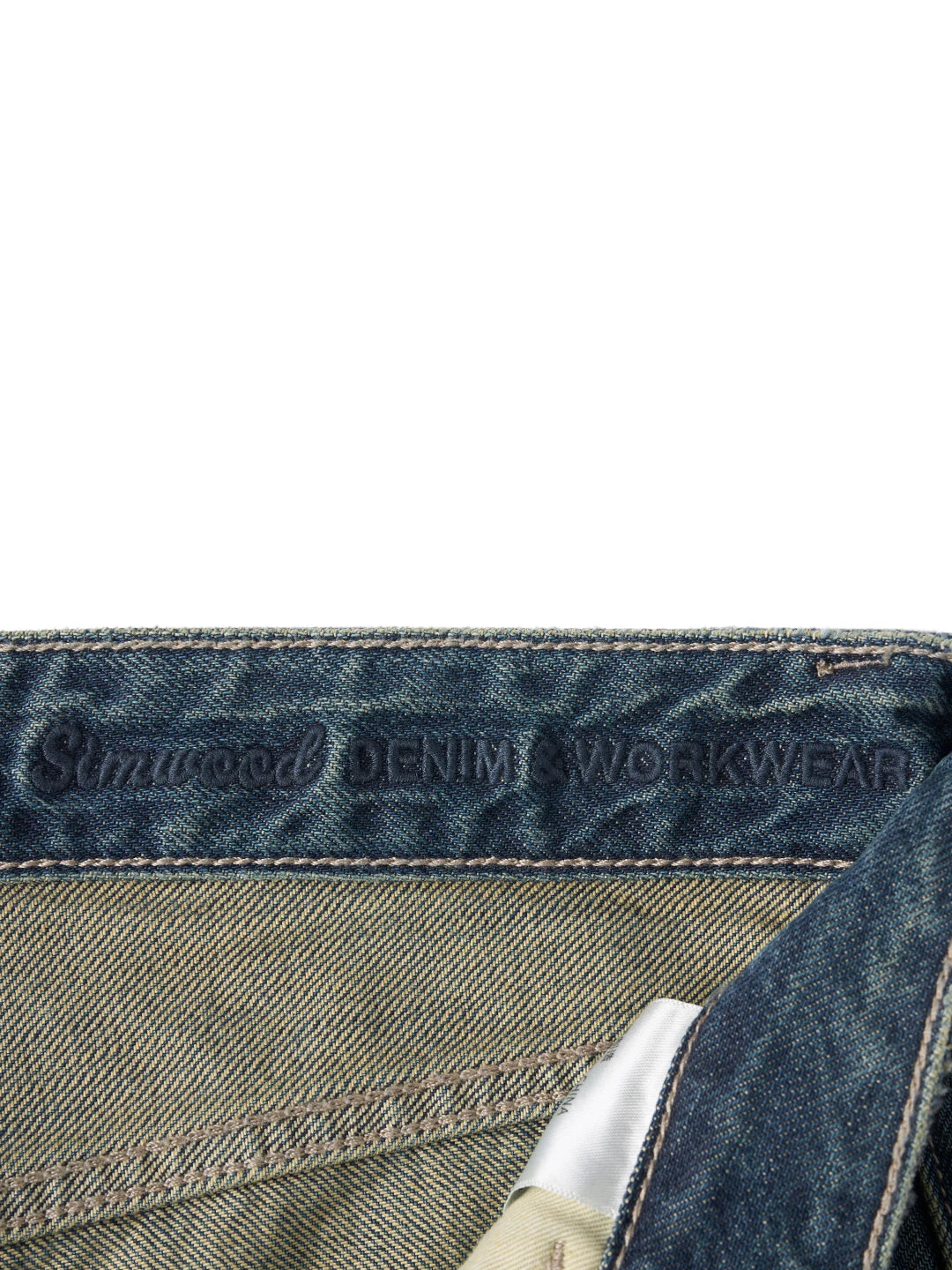Vintage Washed Draped Baggy Jeans