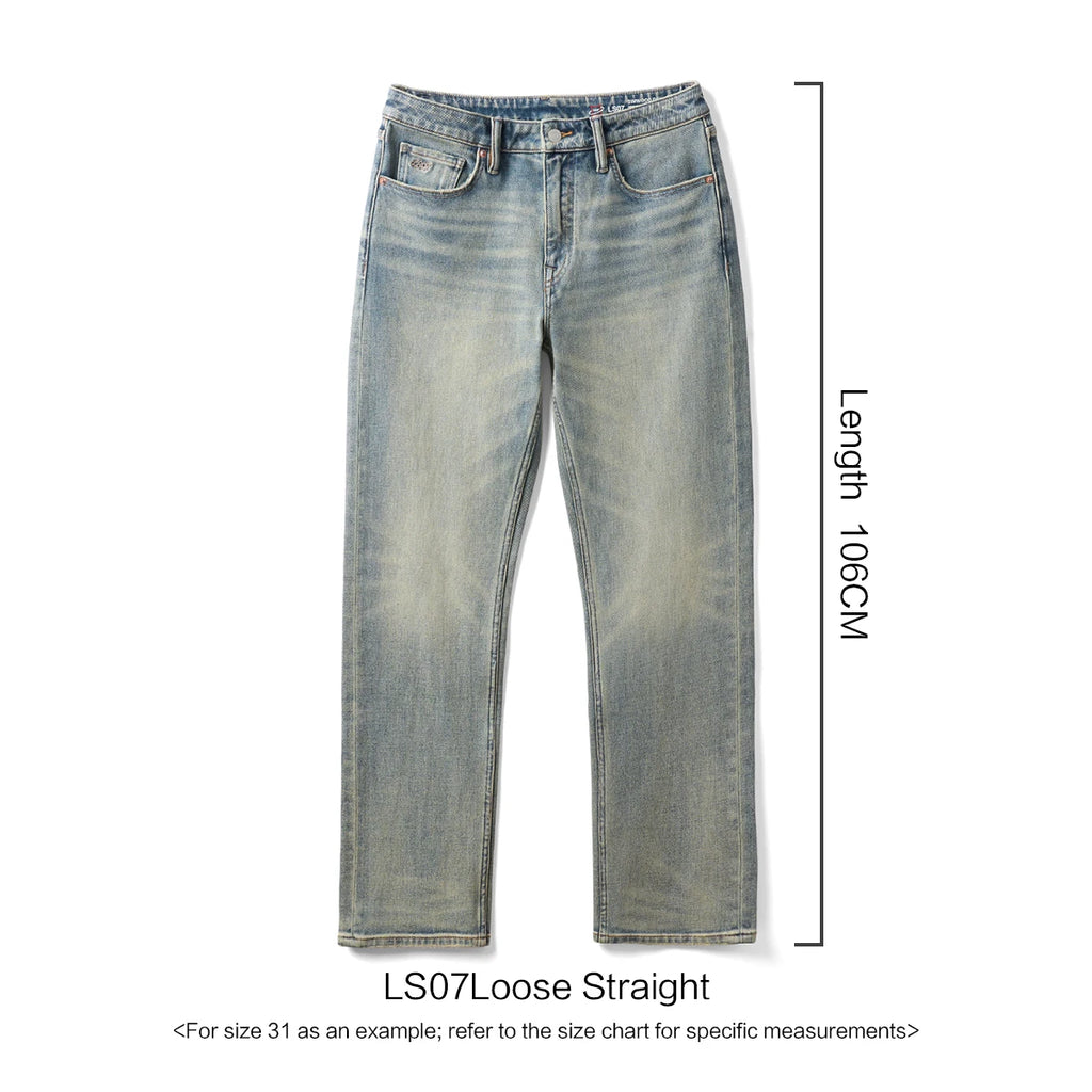 Vintage Washed Elastic Jeans