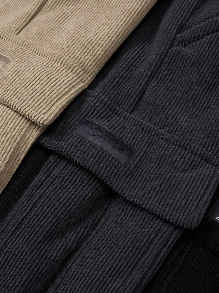 Fleece Lined Corduroy Cargo Pants