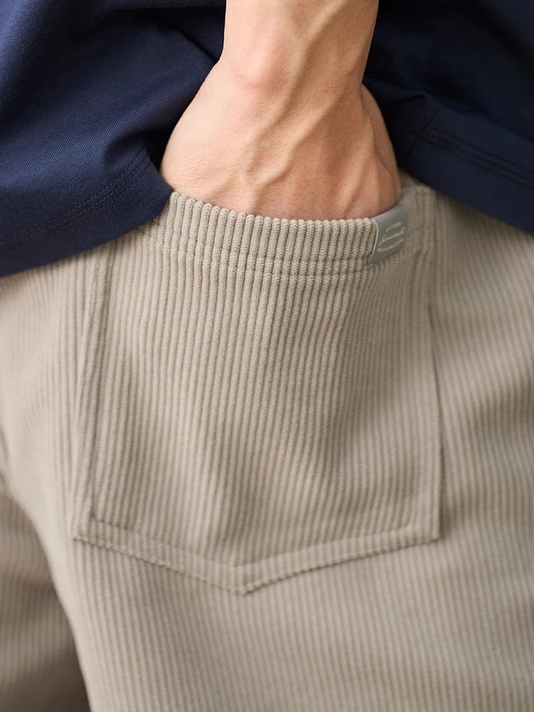 Drawstring Corduroy Pants