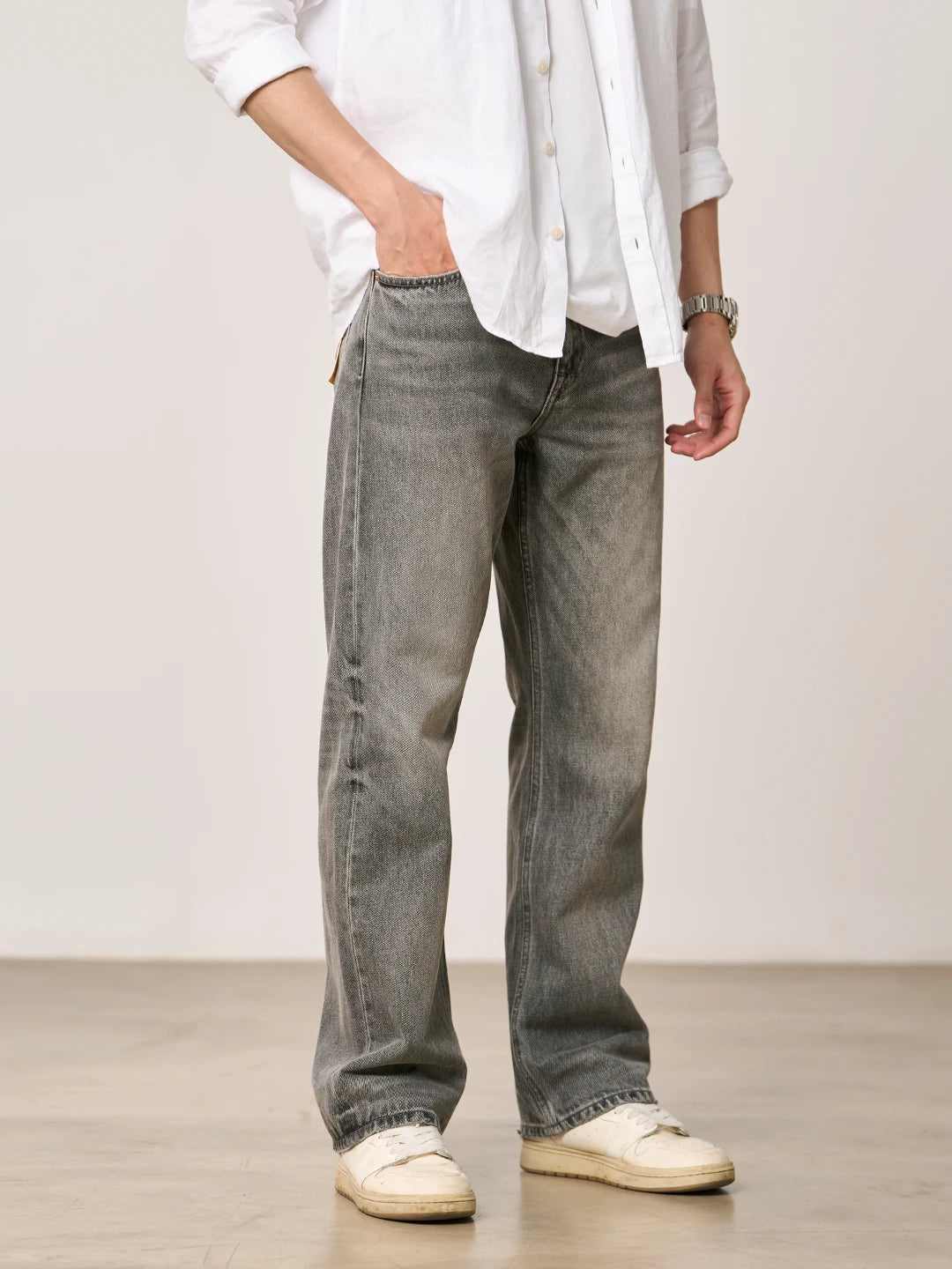 Vintage Washed Cotton Hemp Jeans